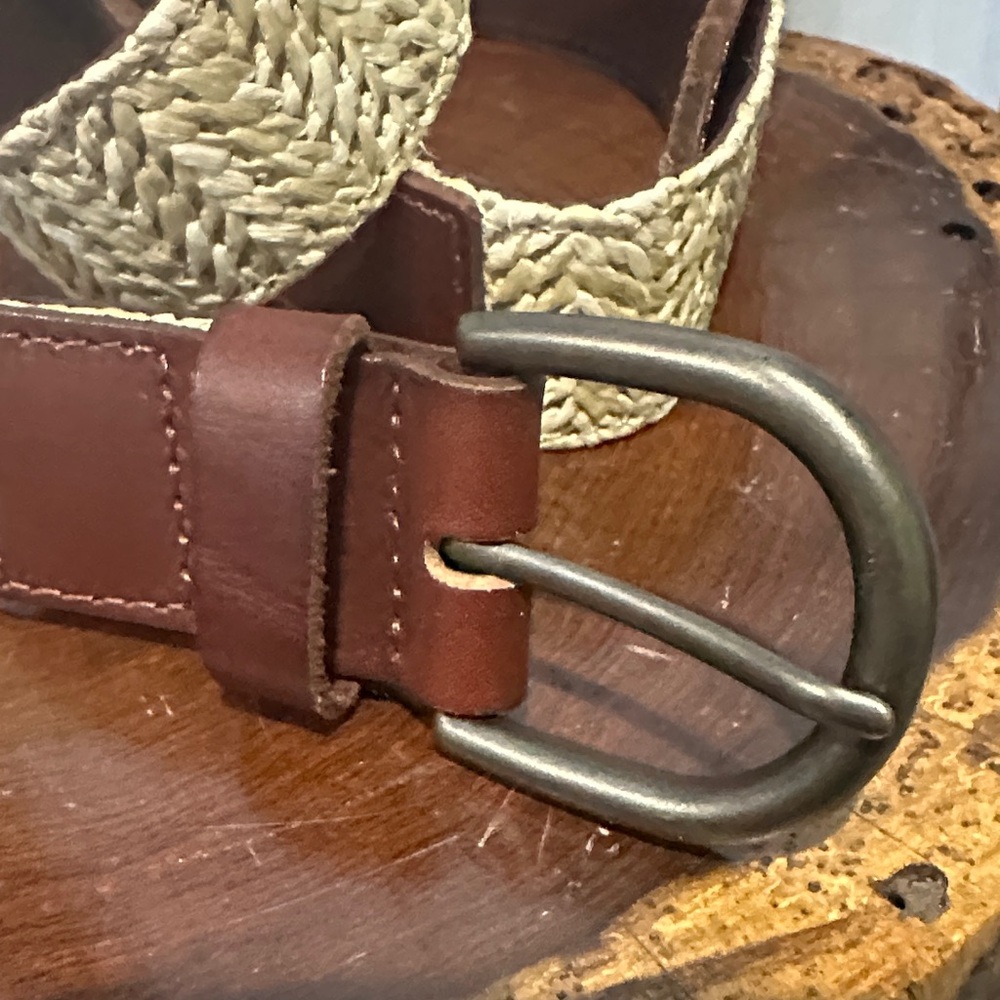 Fatface NEW Leather Tan and Brown Men's Woven Belt - Picture 4 of 6